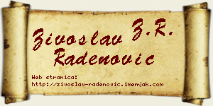 Živoslav Radenović vizit kartica